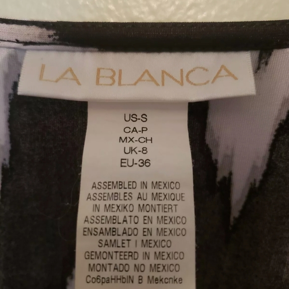 La Blanca Night Waves V-neck Tunic Swim Cover-up - Picture 6 of 6